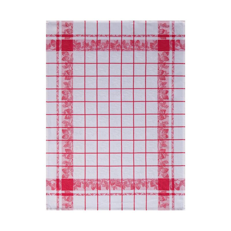 Le Jacquard Français Tea Towel "Fraises" Red