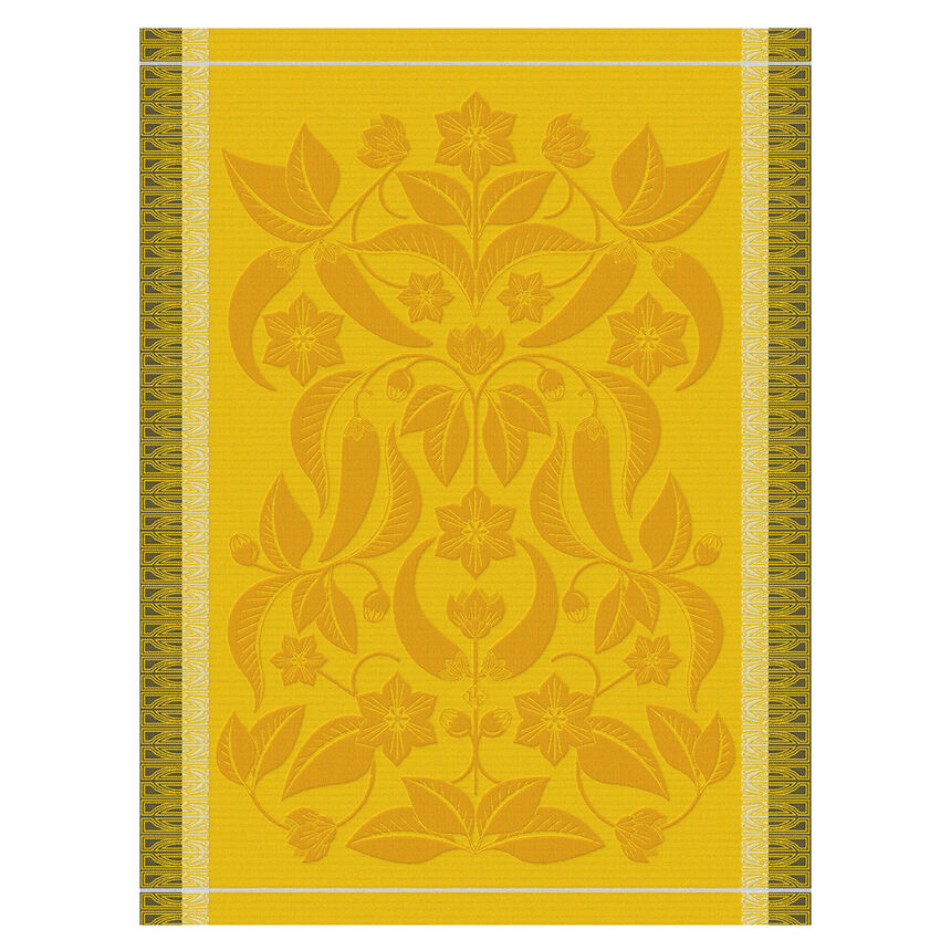 Le Jacquard Francais Tea Towel "Piments" Yellow