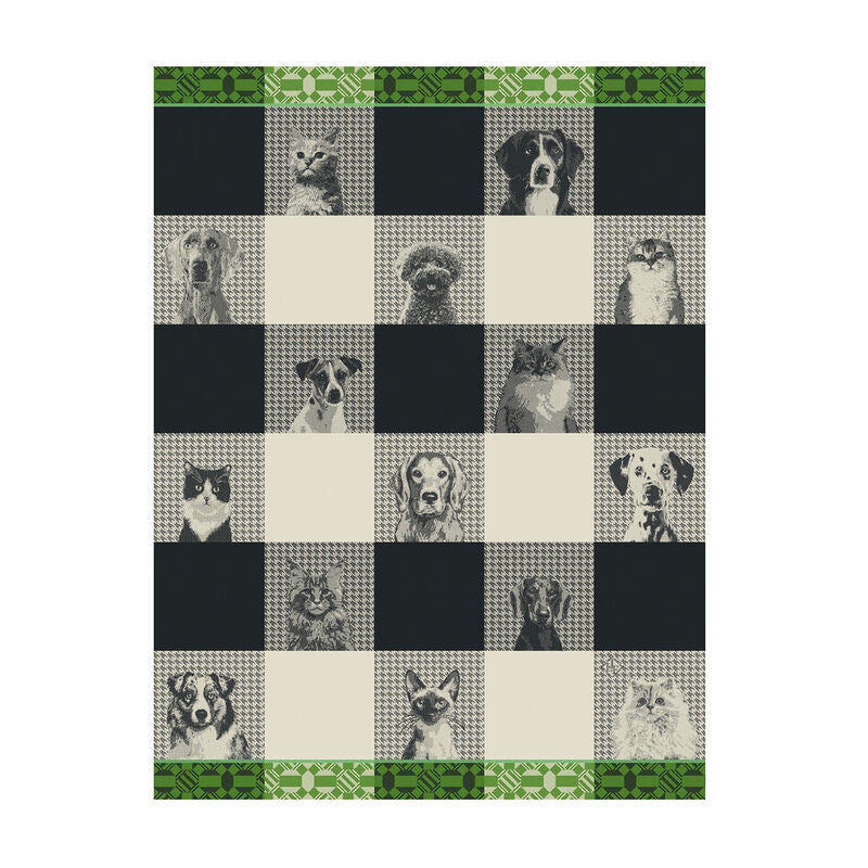 Le Jacquard Français Tea Towel "Truffes" Black