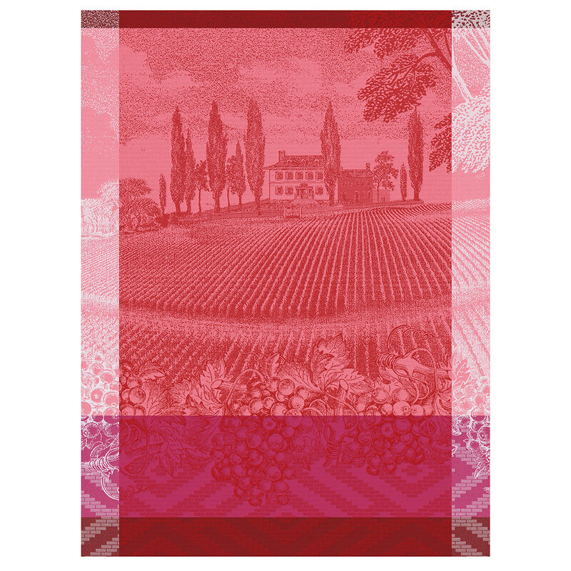 Le Jacquard Français Tea Towel "Vignoble" Pink