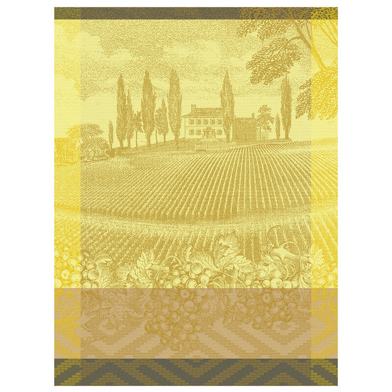 Le Jacquard Français Tea Towel "Vignoble" Yellow