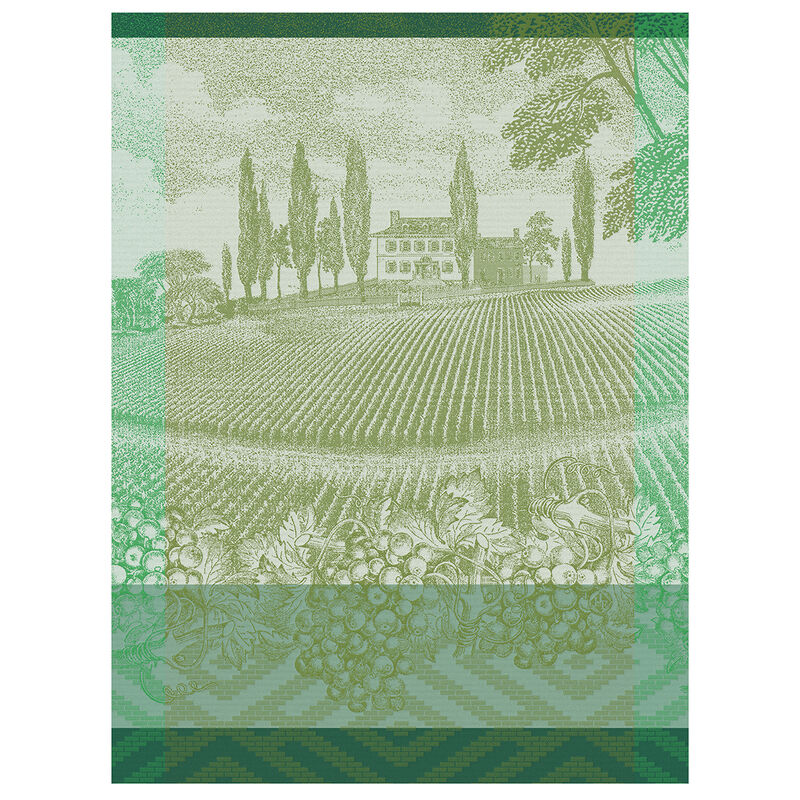 Le Jacquard Français Tea Towel "Vignoble" Green