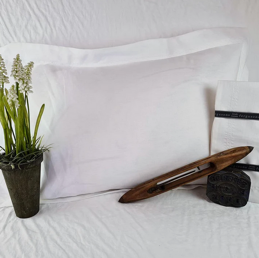 Oxford Pillowcases - 100% Pure Irish Linen (White)