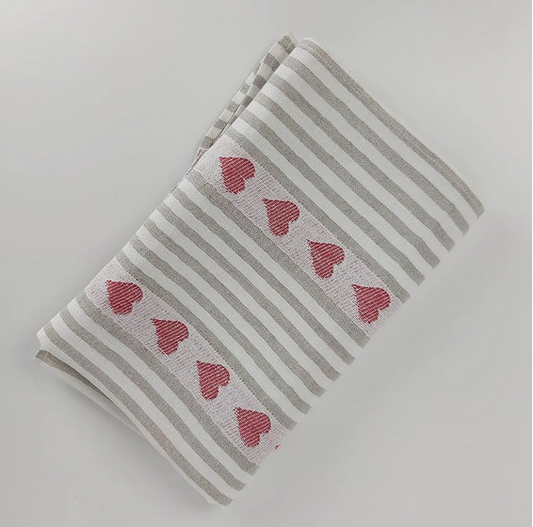 Tea Towel (Linen) "French Hearts"