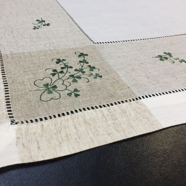 Kinsale Shamrock Table Centre - Linen Blend