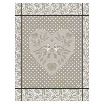 Le Jacquard Français Tea Towel "Amour" Beige