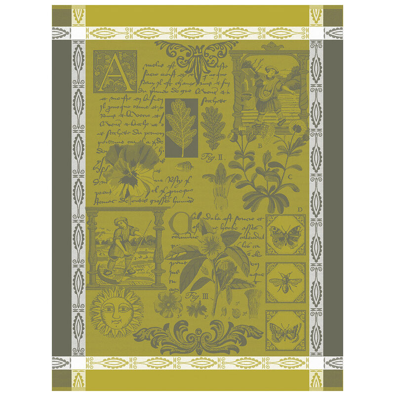 Le Jacquard Français Tea Towel "Herbier" Bergamot
