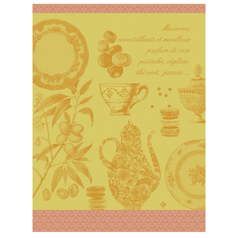 Le Jacquard Francais Tea Towel "Macaron" Yellow