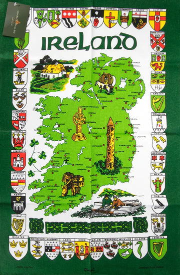 Tea Towel "Map of Ireland"
