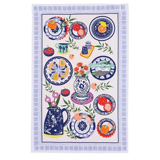 Tea Towel "Mediterranean Plates"
