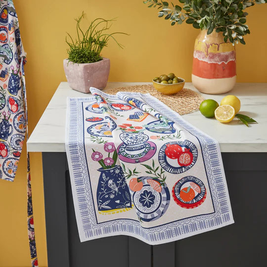 Tea Towel "Mediterranean Plates"