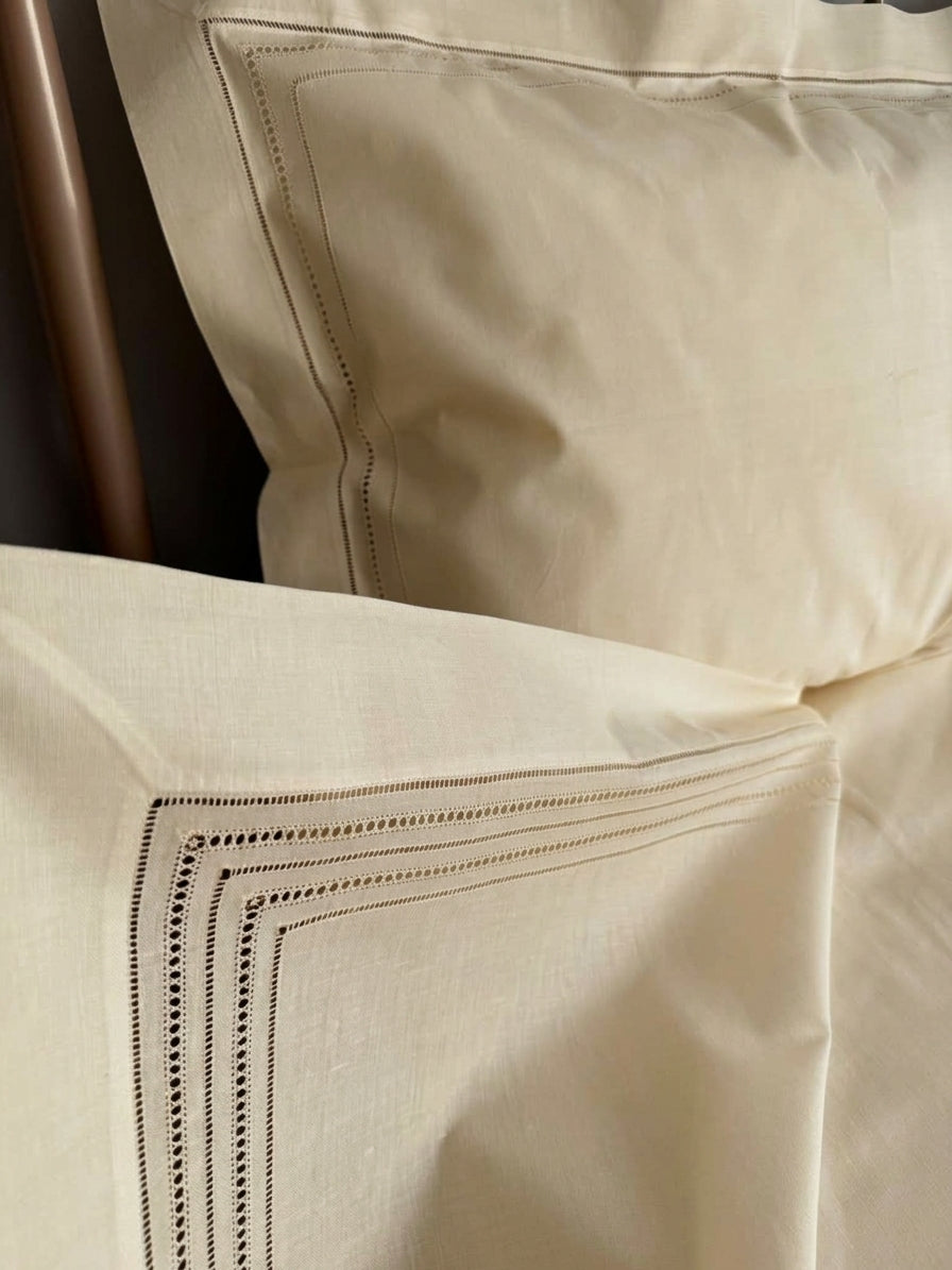 Vintage Luxury Linen Flat Sheet (Single Sheet) - Natural