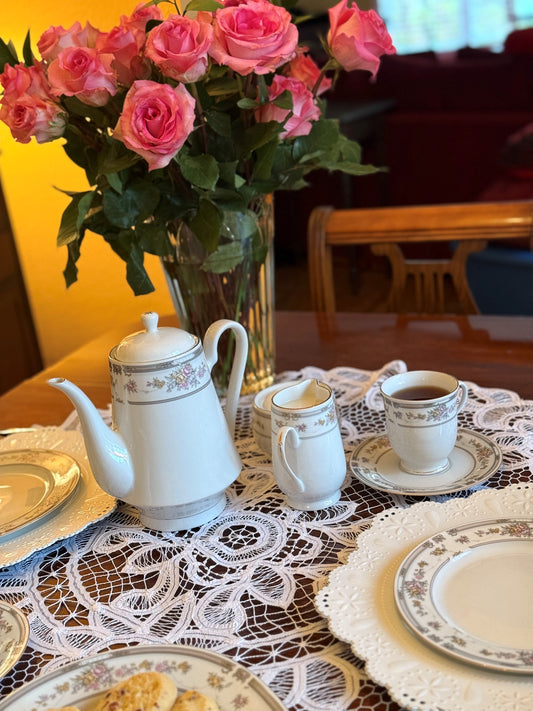 Battenburg Lace Cotton Table Center