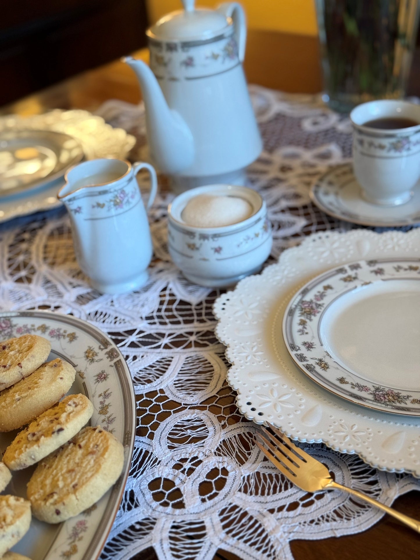 Battenburg Lace Cotton Table Center