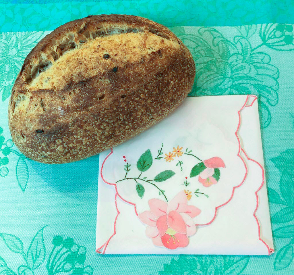 Hot Roll Cover / Bread Wrap - Pink Flowers