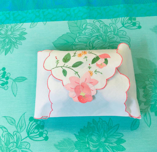 Hot Roll Cover / Bread Wrap - Pink Flowers