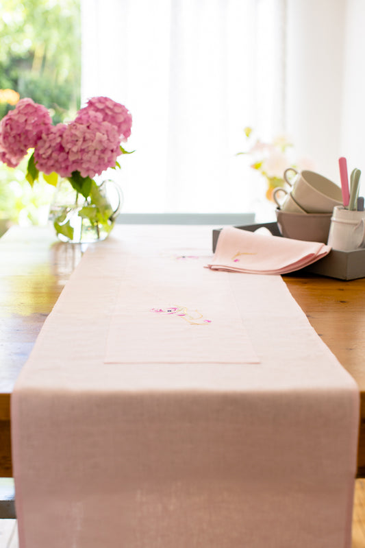 Agnes H Design Table Runner - Pretty In Pink