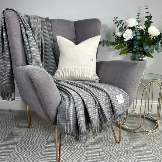 McNutt Cashmere/Merino Wool Throw "Alpine Limestone"