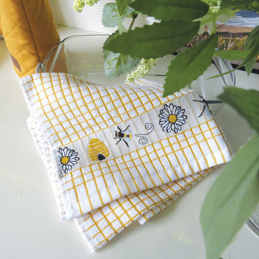 Poli-Dri 100% Cotton Tea Towel "Bees"