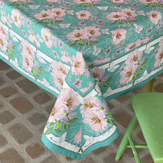 Cotton Tablecloth: "Bethany Blue"
