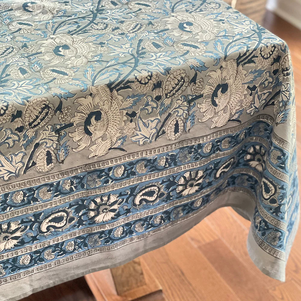 Mahogany Cotton Tablecloth: "Brinda"