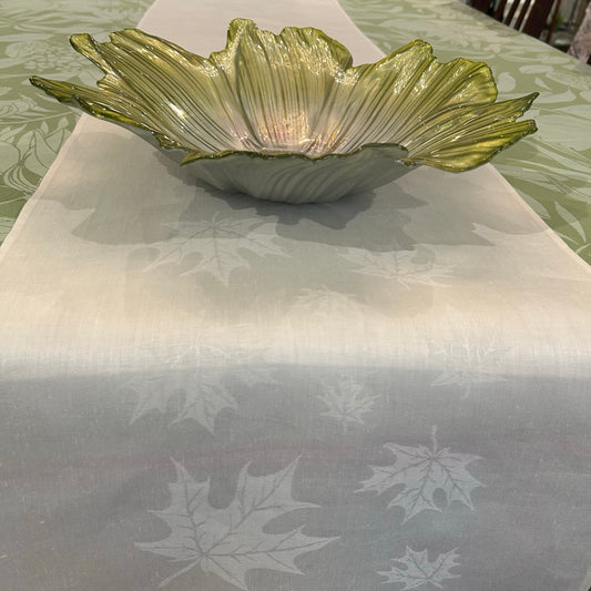 Irish Damask Linen Runners - Limited Edition Canadian Maple Leaf
