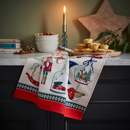 Tea Towel "Christmas Ornaments"