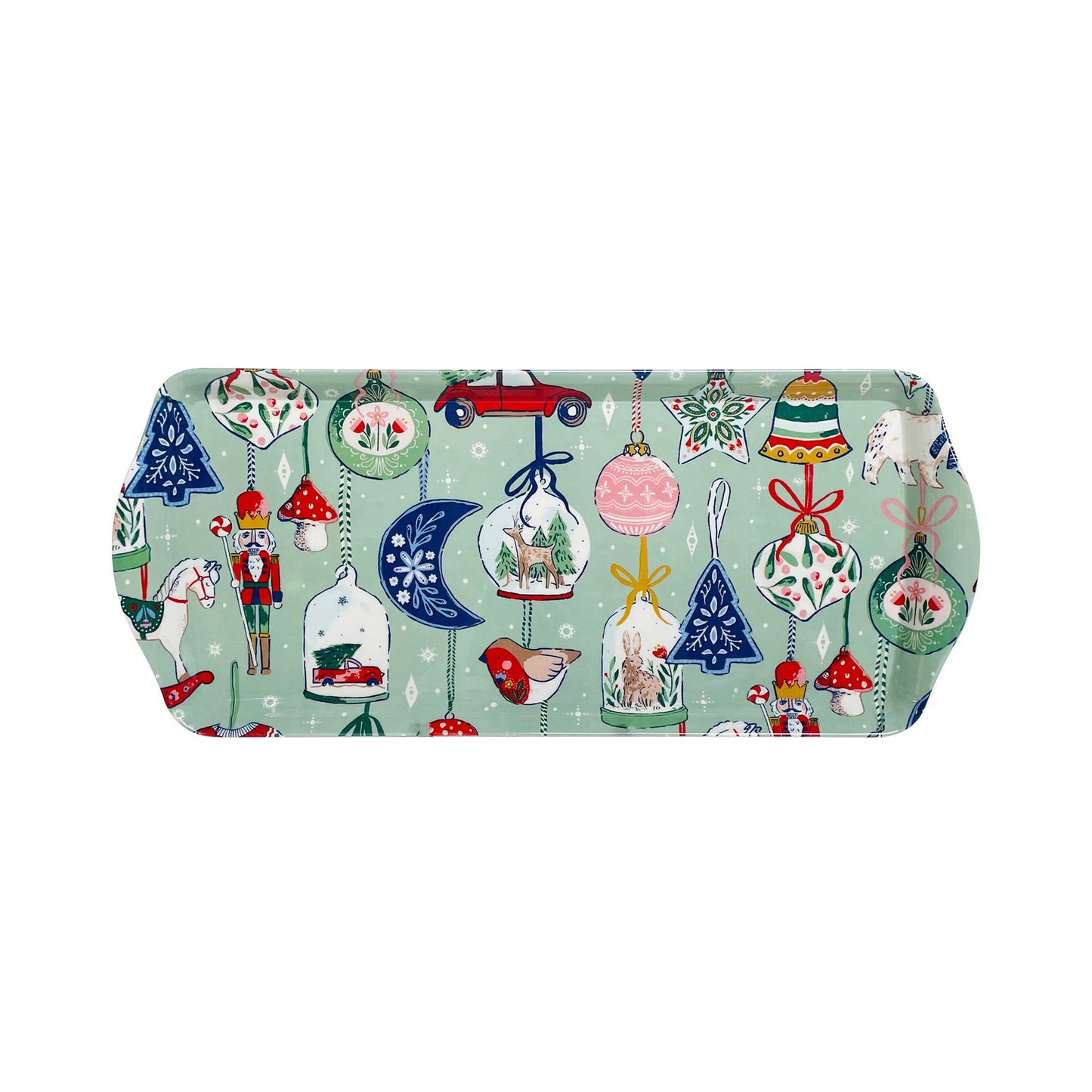 Melamine Tray "Christmas Ornaments" Large