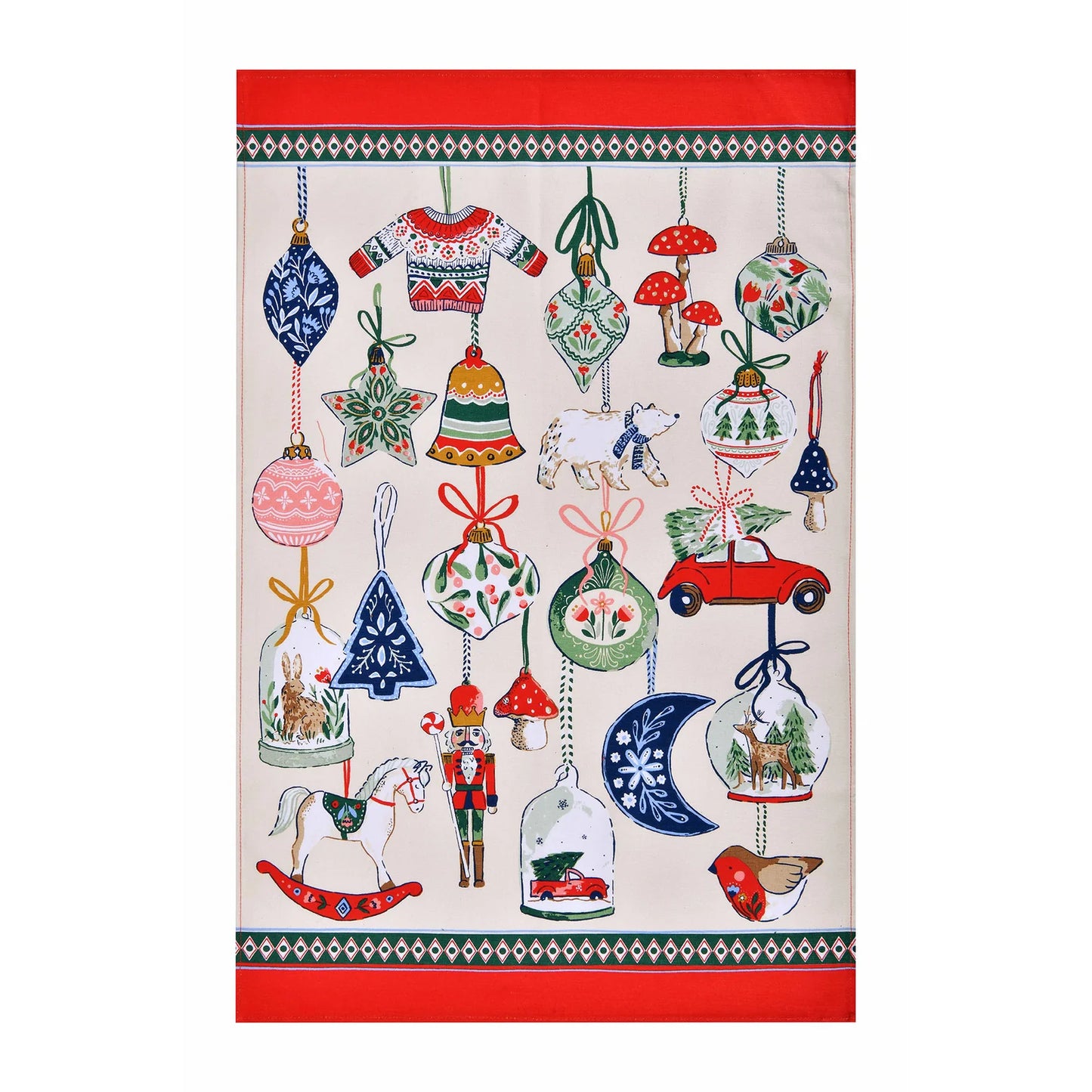 Tea Towel "Christmas Ornaments"