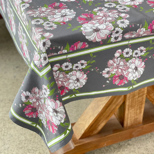 Cotton Tablecloth: "Colette Grey"