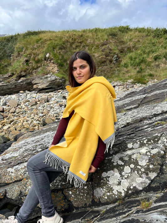 McNutt Cashmere/Lambswool Wrap - Daffodil