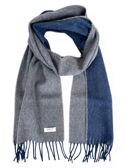 McNutt Lambswool Scarf - Denim Reversible
