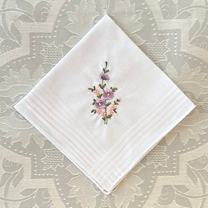 Handkerchief Ladies - Embossed Cotton Anemone