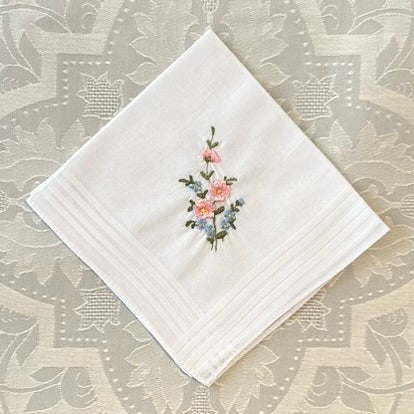 Handkerchief Ladies - Embossed Cotton Anemone