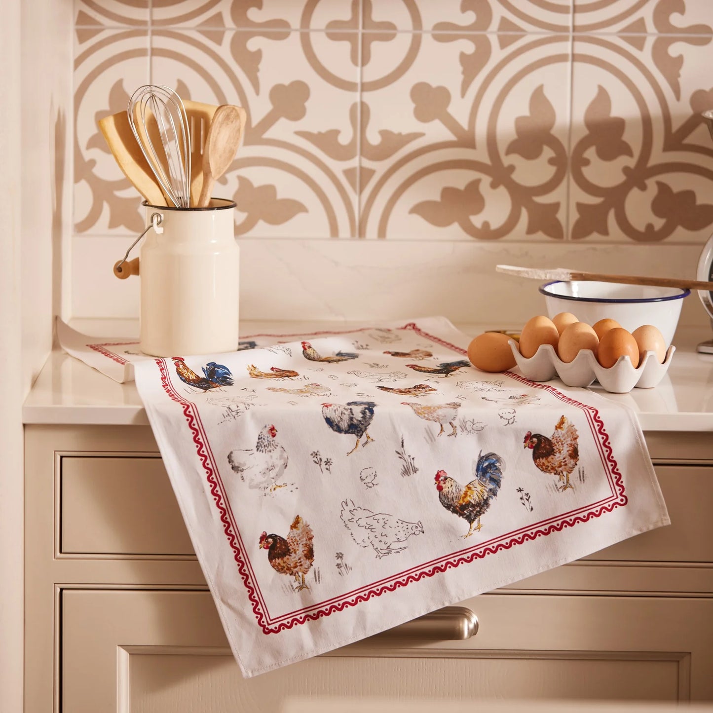 Tea Towel "Farm Birds"