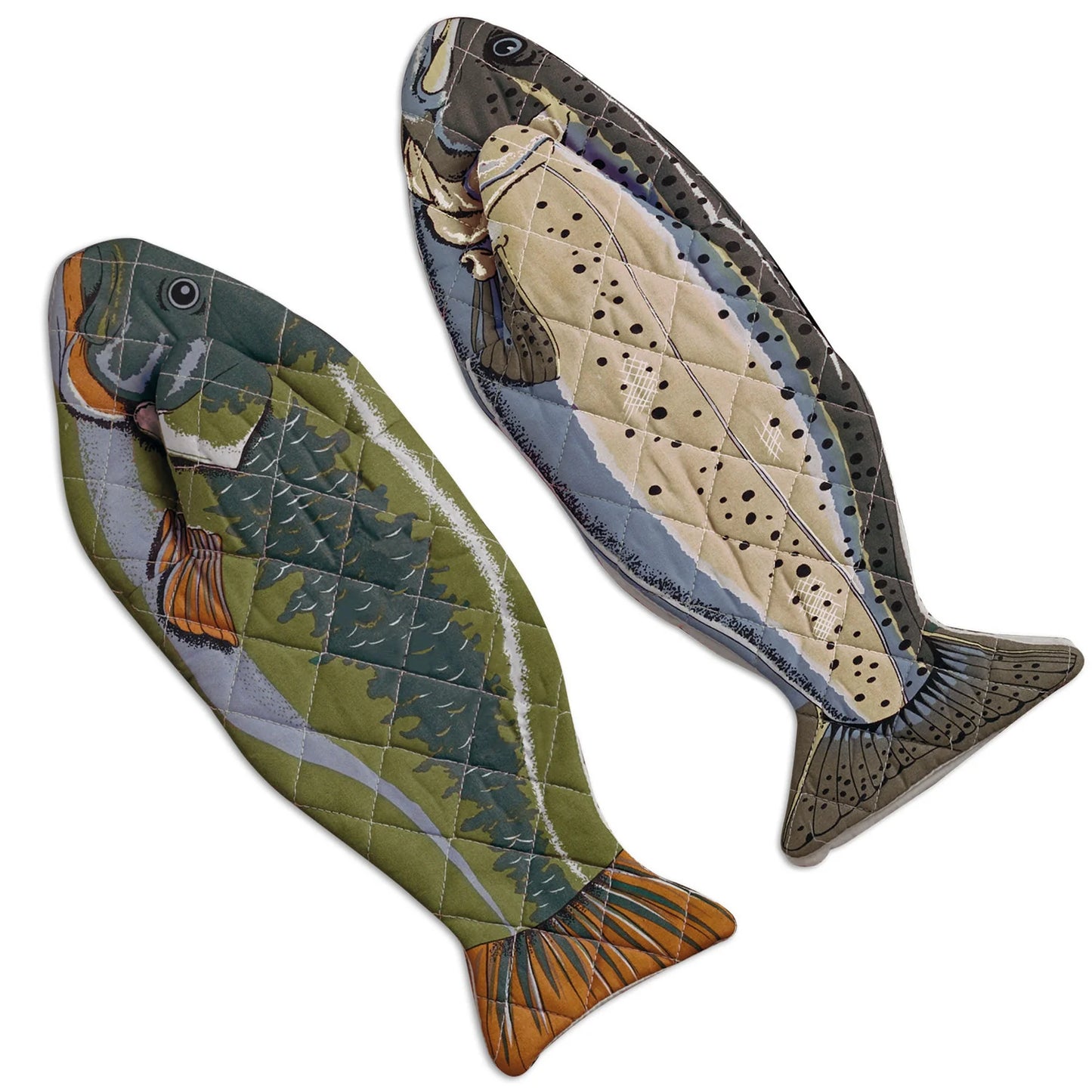 Oven Mitt "Fish" - Green