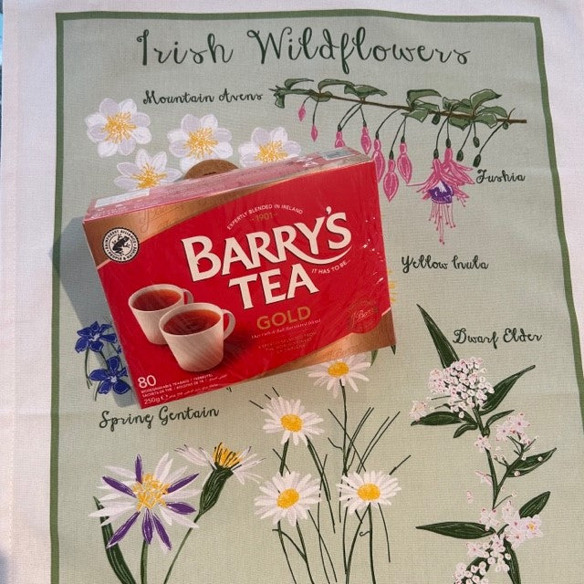 Special Mother's Day Package of Any Cotton Tea Towel plus Barry's Tea Gold Blend (80 tea bags)
