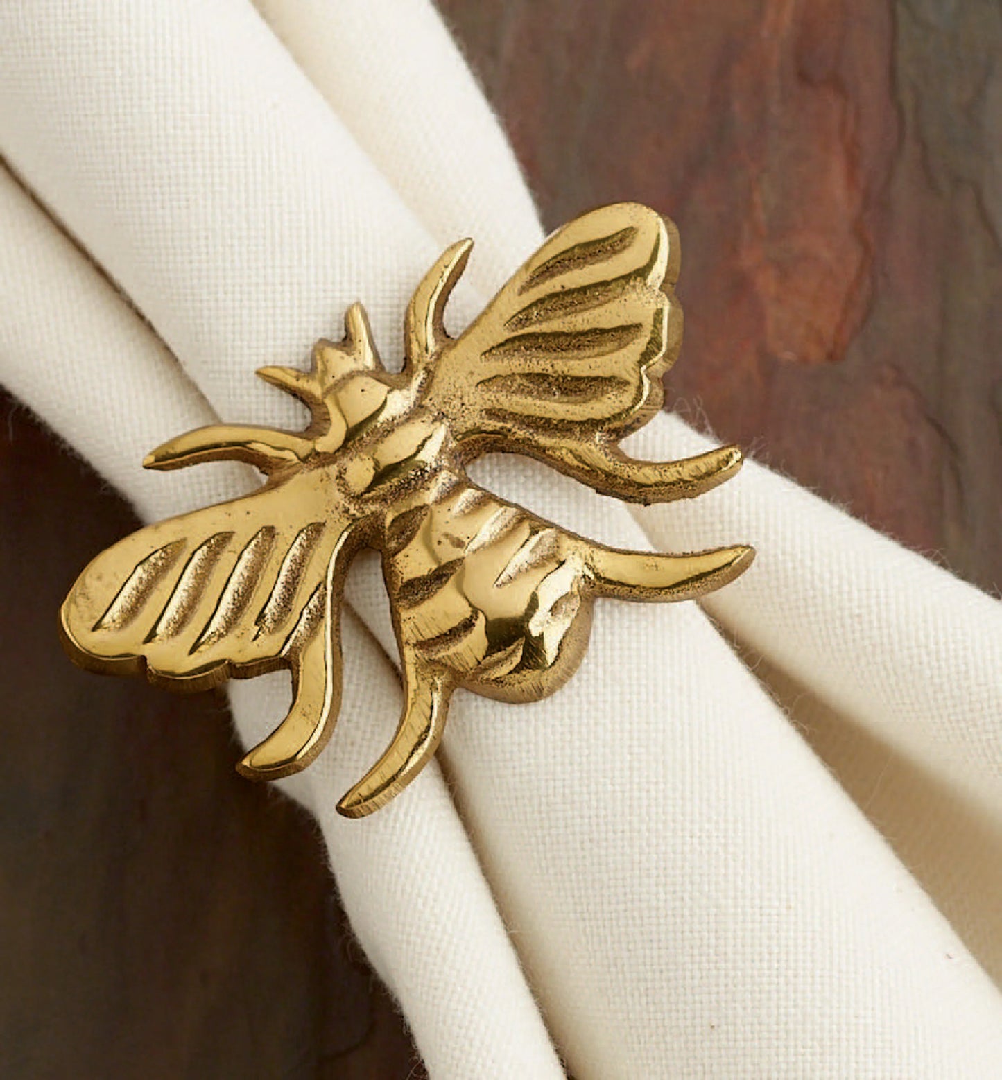 Napkin Rings - Gold Bee