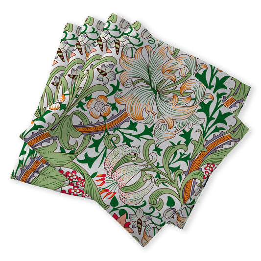 Cotton Napkin: William Morris "Golden Lily"