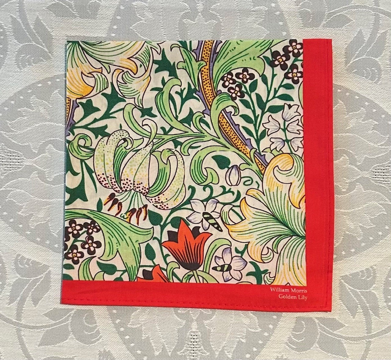 William Morris Handkerchief "Golden Lily"