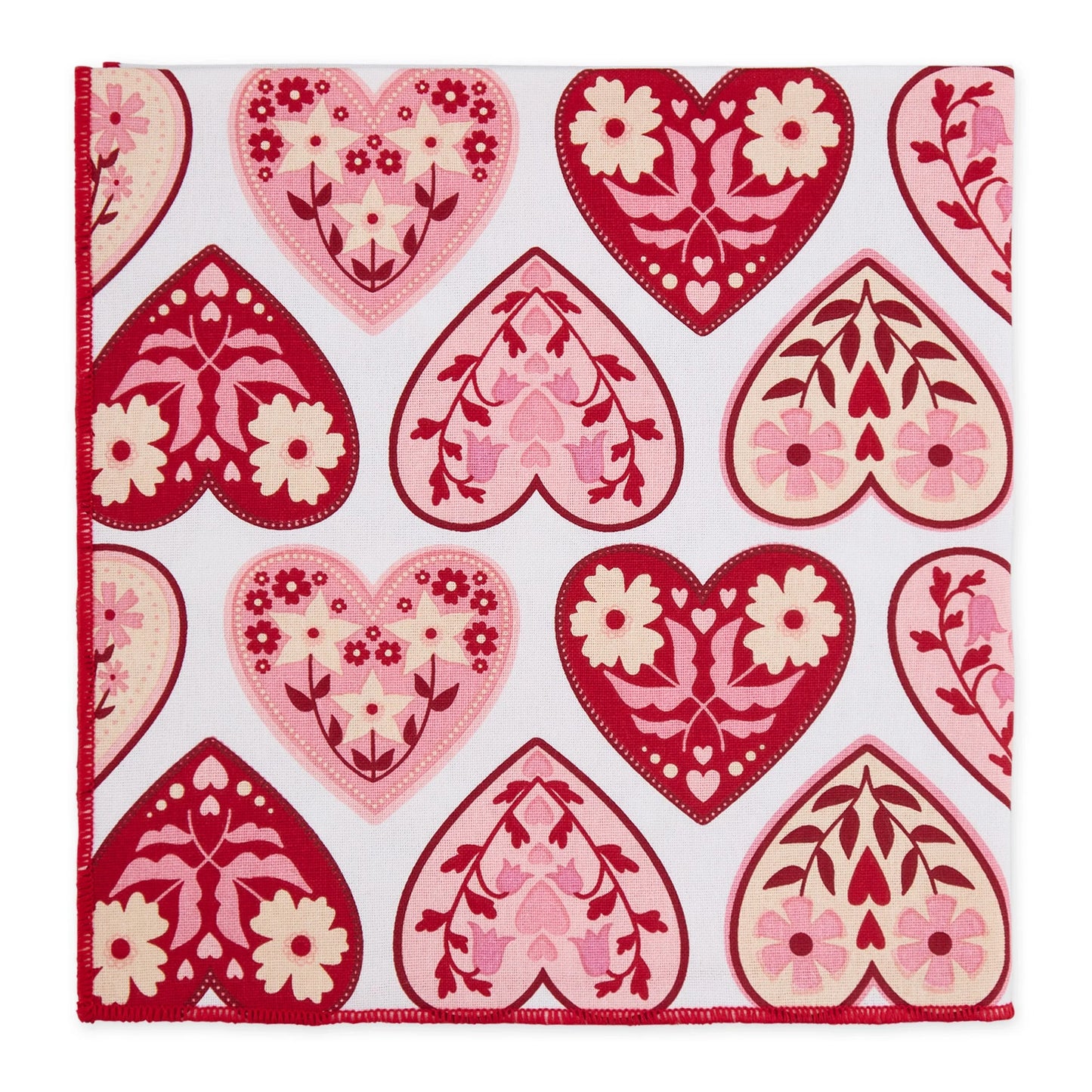 Cotton Napkins - Heritage Hearts