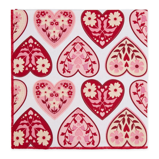 Cotton Napkins - Heritage Hearts