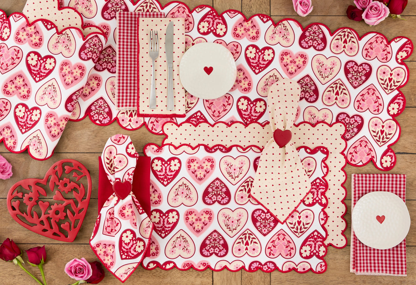 Cotton Placemats - Heritage Hearts