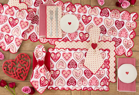 Cotton Placemats - Heritage Hearts