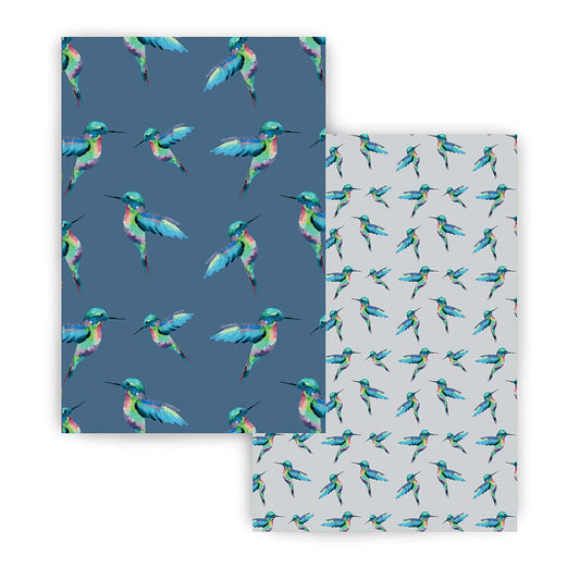 Tea Towel "Hummingbirds - White"