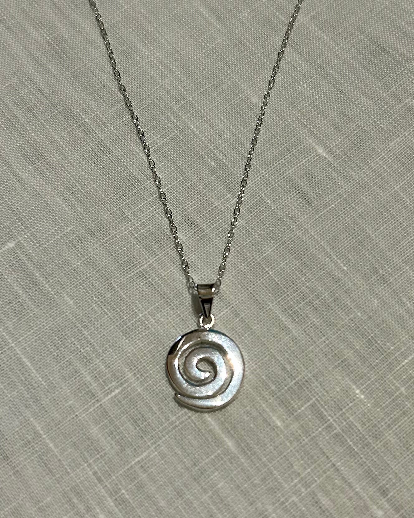 Sterling Silver Celtic Pendant Necklace: Celtic Spiral