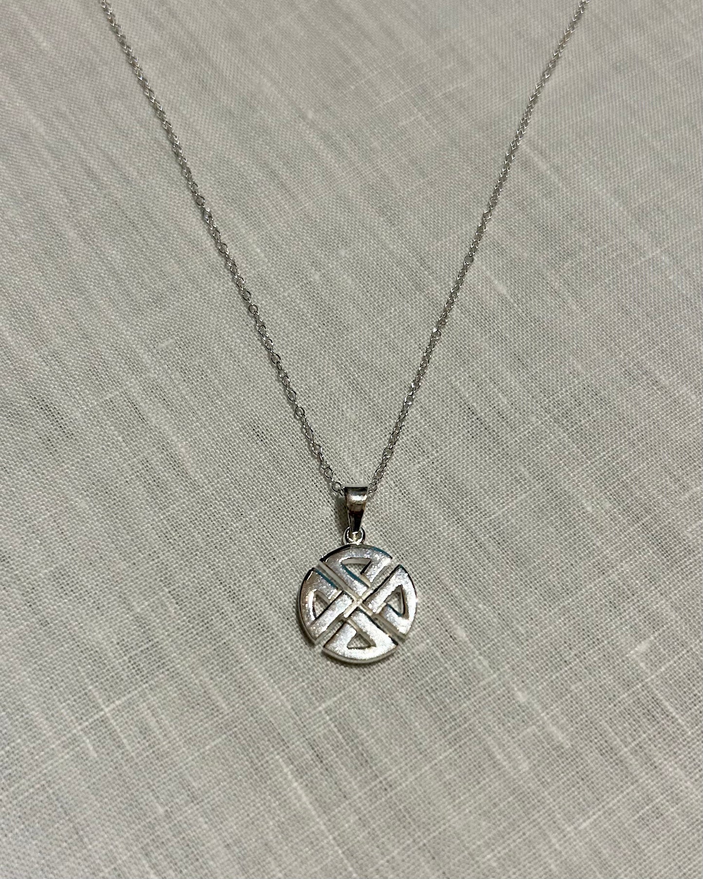 Sterling Silver Celtic Pendant Necklace: Celtic Shield Knot
