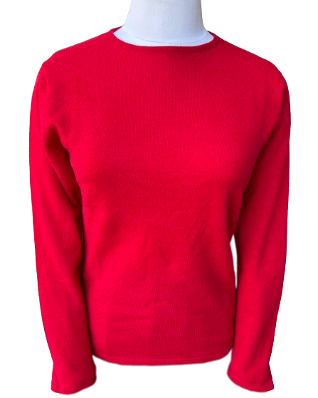 Cashmere Sweater: Crew Neck Red