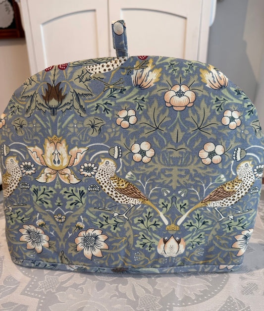 Tea Cozy William Morris "Strawberry Thief" Blue