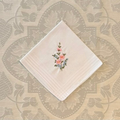 Handkerchief Ladies - Embossed Cotton Anemone